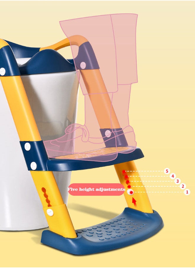 Arabest Adjustable Toilet Training Seat With Soft Anti Cold Padded Safe Handles And Non Slip Wide Step Stool Ladder  - Image 3