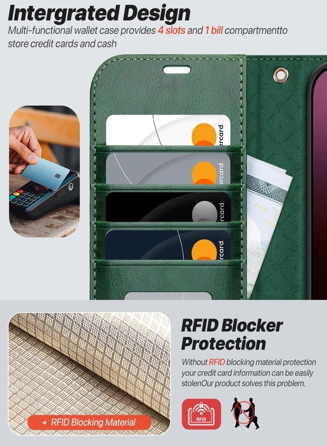 OCASE for iPhone 16 Pro Max Case, Detachable 2 in 1 PU Leather Wallet Case with RFID Blocking, Wireless Charging, Card Holders, Kickstand, Shockproof Removable Phone Cover, Dark Green - Image 5