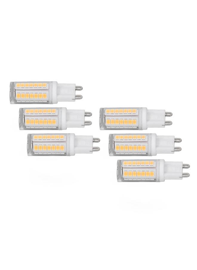 6pcs G9 LED Light Bulbs Ceramic PC 2W 110V 45LEDs 200lm 20W Halogen Equivalent for Table Lamp Wall Lamp Chandelier Warm Light