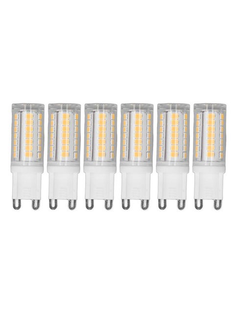 6pcs G9 LED Light Bulbs Ceramic PC 2W 110V 45LEDs 200lm 20W Halogen Equivalent for Table Lamp Wall Lamp Chandelier Warm Light