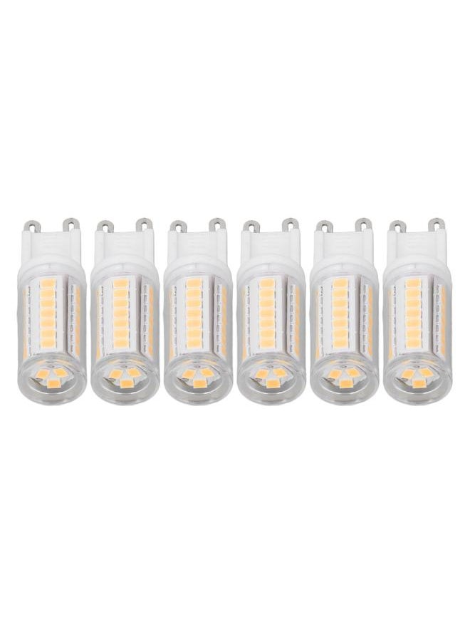 6pcs G9 LED Light Bulbs Ceramic PC 2W 110V 45LEDs 200lm 20W Halogen Equivalent for Table Lamp Wall Lamp Chandelier Warm Light
