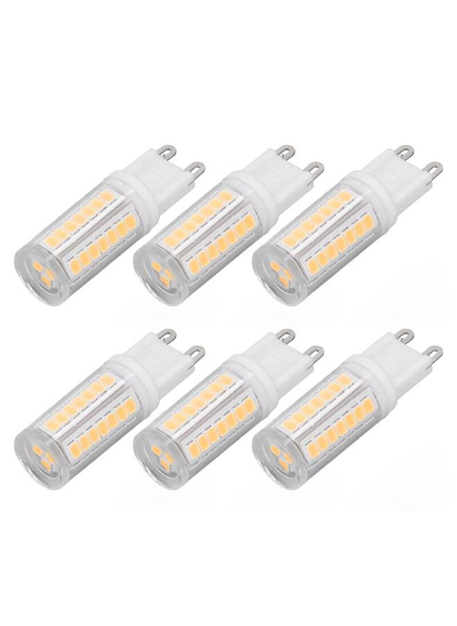 6pcs G9 LED Light Bulbs Ceramic PC 2W 110V 45LEDs 200lm 20W Halogen Equivalent for Table Lamp Wall Lamp Chandelier Warm Light