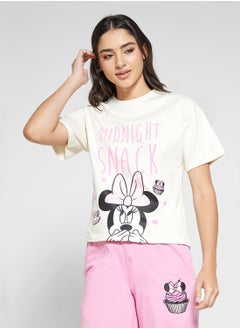 Disney Minnie Graphic T-Shirt & Pyjama Set  - Image 3