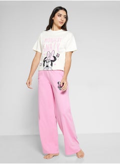 Disney Minnie Graphic T-Shirt & Pyjama Set  - Image 5