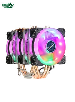 EVESKY 600 Desktop Computer 4 Copper Tube Mute CPU Cooling Fan, Color: Color Three Fans