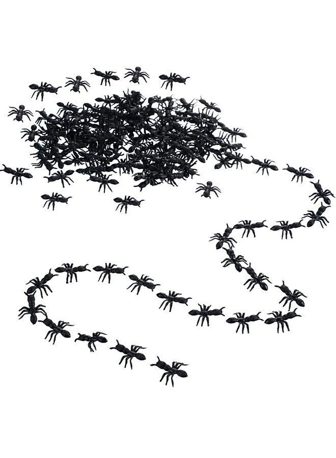 Jovitec 300 Pieces Fake Ants Prank Plastic Black Ant Bugs Joke Toys Realistic Insects For Halloween Party Favors Decoration Props - Image 1