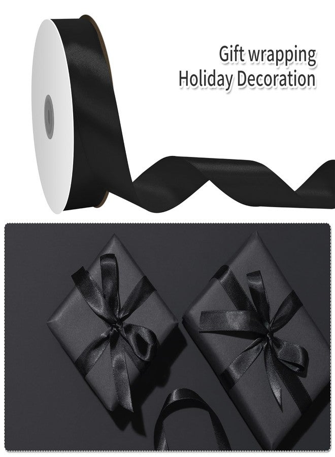 Eeaivnm 1-1/2 Inch 100 Yards Solid Satin Ribbon,Durable Satin Ribbons,Perfect for Present Wrapping,Wedding Decoration,Handmade Bows,Wrapping Bouquet,Sewing Party Decor and More (Black) - Image 5