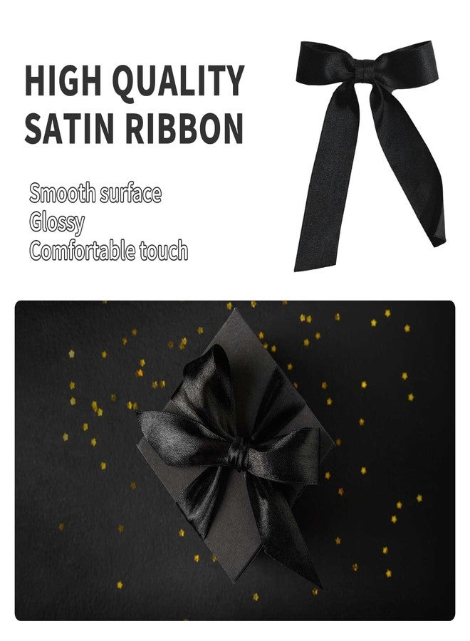 Eeaivnm 1-1/2 Inch 100 Yards Solid Satin Ribbon,Durable Satin Ribbons,Perfect for Present Wrapping,Wedding Decoration,Handmade Bows,Wrapping Bouquet,Sewing Party Decor and More (Black) - Image 3