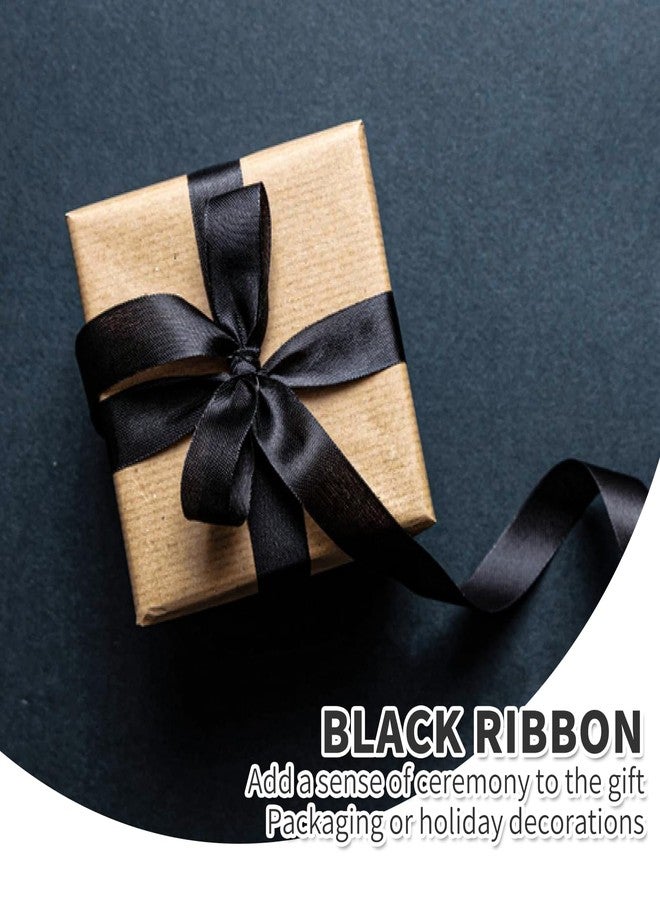 Eeaivnm 1-1/2 Inch 100 Yards Solid Satin Ribbon,Durable Satin Ribbons,Perfect for Present Wrapping,Wedding Decoration,Handmade Bows,Wrapping Bouquet,Sewing Party Decor and More (Black) - Image 4