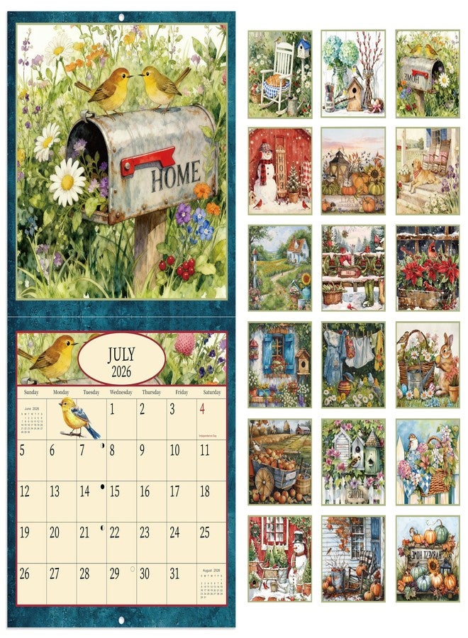 Lortarl 2026-2027 Calendar - 2026-2027 Wall Calendar, Jul. 2026 - Dec. 2027, 12" x 24" (Open), Home with Heart Calendars, 18-Month Calendars with Stapled Binding - Image 2