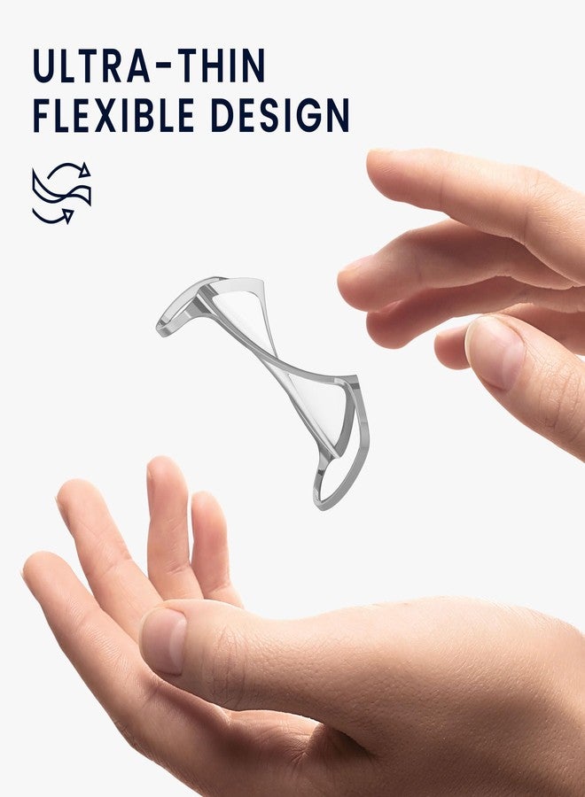 كي دابليو موبايل جراب kwmobile متوافق مع Fitbit Charge 6 / Charge 5 - غطاءان من السيليكون الحراري المرن (TPU) لتتبع اللياقة البدنية - فضي/رمادي داكن - Image 4