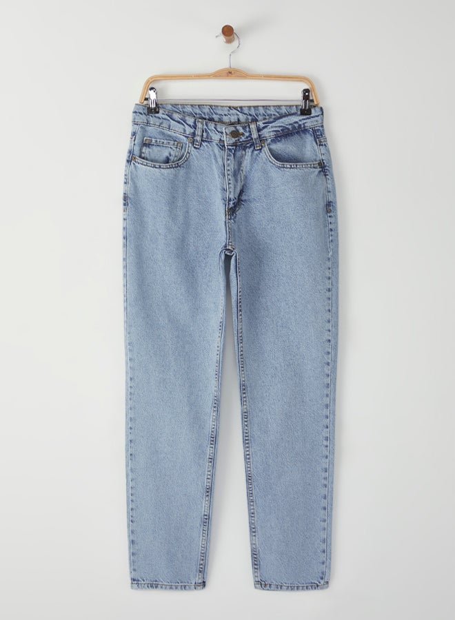 trendyol Blue Relax Fit Boyfriend Jeans - Image 5