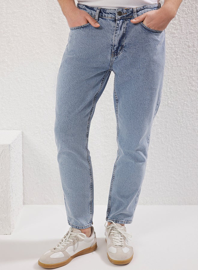 trendyol Blue Relax Fit Boyfriend Jeans - Image 1