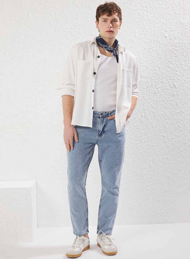 trendyol Blue Relax Fit Boyfriend Jeans - Image 2