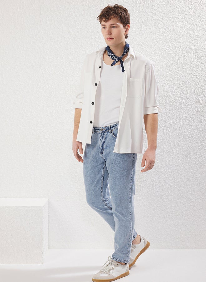 trendyol Blue Relax Fit Boyfriend Jeans - Image 3