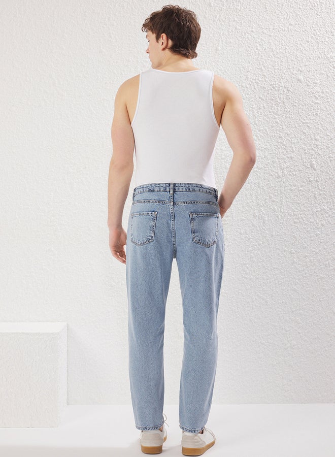 trendyol Blue Relax Fit Boyfriend Jeans - Image 4