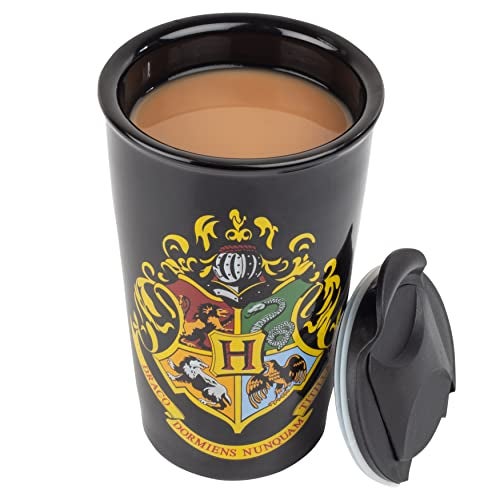 Seven20 Harry Potter Hogwarts Travel Coffee Mug, 14oz - Ceramic Tumbler with House Crest Design - Officially Licensed - Book & Movie Gift for Kids, Teens, Adults - Image 2