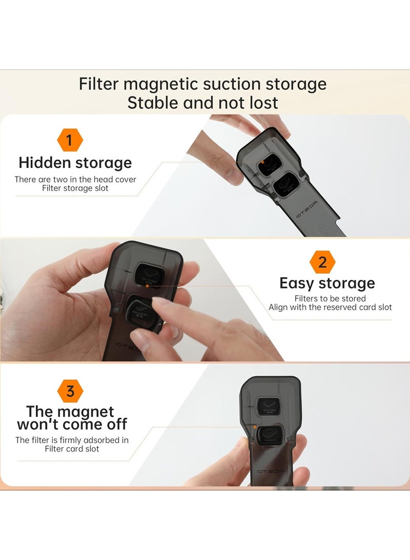 حقيبة متوافقة مع DJI Osmo Pocket 3، حقيبة مقاومة لجميع الظروف الجوية مع وصول سهل لعنصر التحكم، تنظيم حالة صلبة محمولة مع حزام أمان للإصبع لـ OSMO Pocket 3 - Image 5