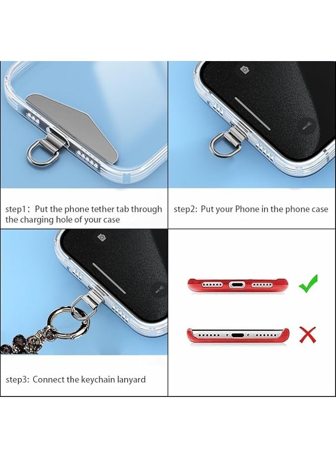 Beaded Phone Wrist Strap, Cellphone Lanyard Chain, Sparkling Wristlet Bracelet for Women - Image 3