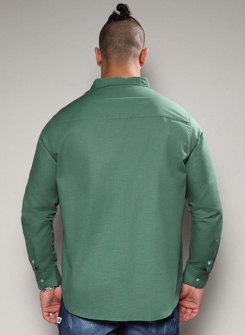 Instafab Plus Basic Button-Up Shirt - Image 3