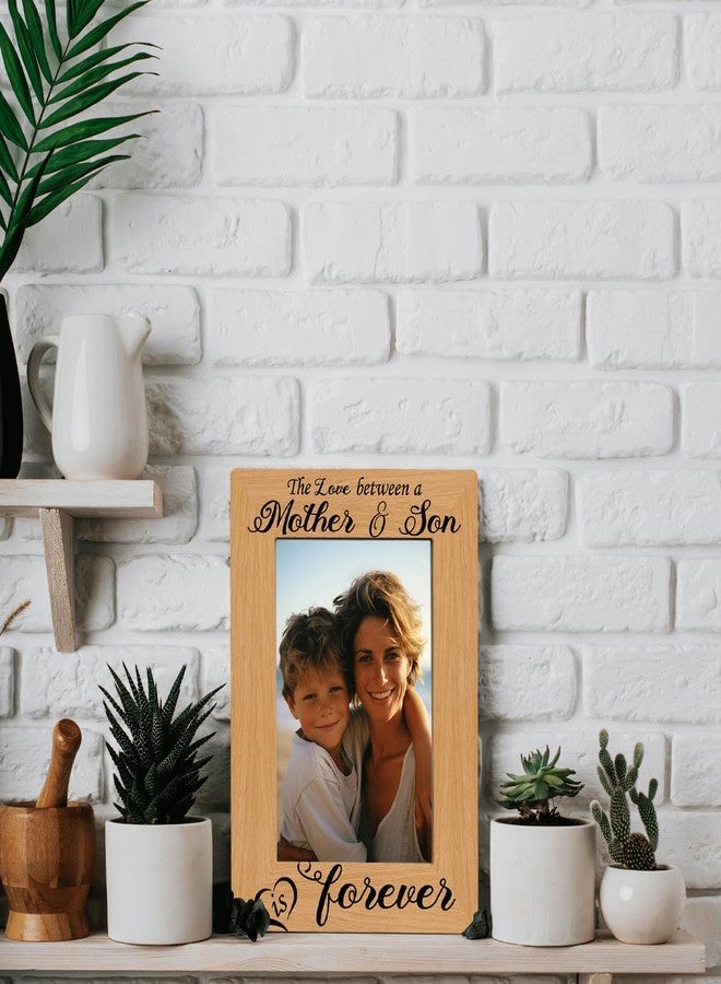 XQLSR Mother Gift from Son, Mom Son Photo Frame Decor, The Love Between a Mother & Son is Forever Picture Frames 4x6 Inches for Wall & Tabletop Display, Photo Gifts Wooden Picture Frame, Mother's Day Gift - Image 4