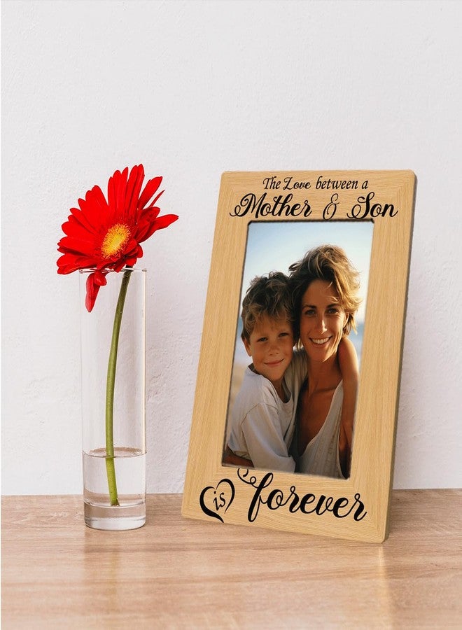 XQLSR Mother Gift from Son, Mom Son Photo Frame Decor, The Love Between a Mother & Son is Forever Picture Frames 4x6 Inches for Wall & Tabletop Display, Photo Gifts Wooden Picture Frame, Mother's Day Gift - Image 5