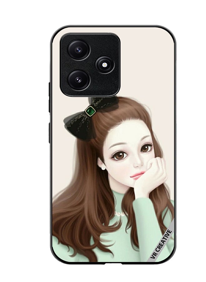 VR CREATIVE Protective Case Cover For Xiaomi Poco M6 Pro 5G Girl With Band Design Multicolour - Image 1