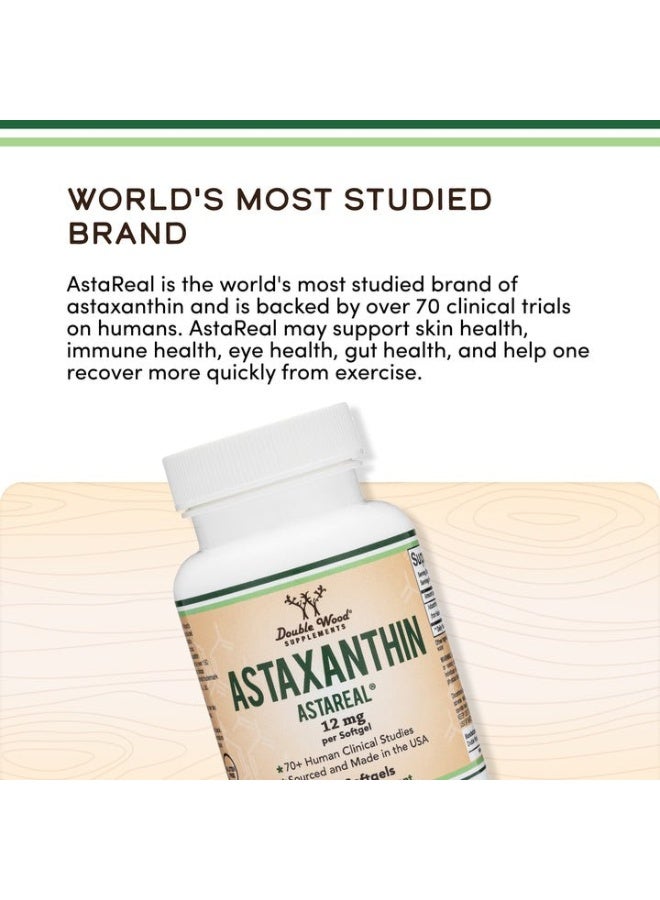 Astaxanthin 12mg Softgels, AstaReal, Eye, Skin + Joint Support, 60 Softgels - Image 4