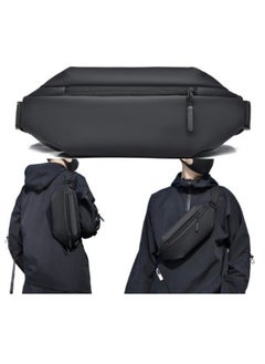 Generic Small Chest Casual Sports Fashion Men's Shoulder Bag Women's and Men's Running Waist Bag Crossbody Waist Bag with Adjustable Shoulder Strap Backpack Black 25.00*6.00*14.00cm  - Image 1