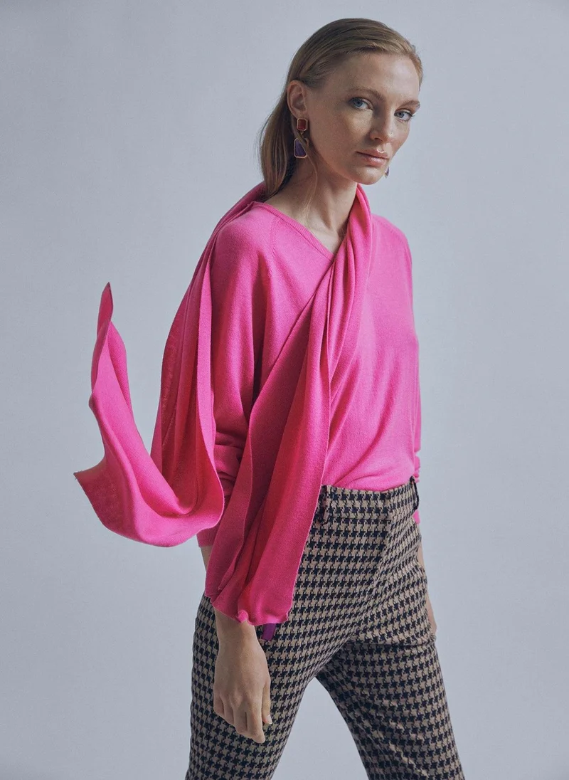 Lola Casademunt Knit sweater with scarf detail