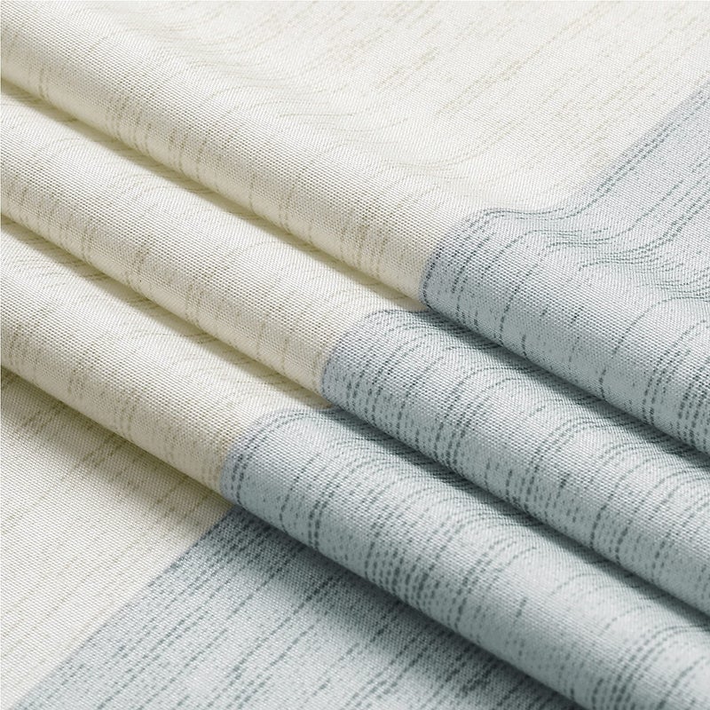 Central Park Gray Tan Stripe Fabric Shower Curtain Water Resistant Color Block Stripe Print Bathroom Spa Hotel Decorative Shower Curtain Liner with 12 Grommets(Grey Green/Tan, 70"x72") - Image 5