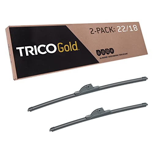 TRICO Gold™ (18-2218) 22 & 18 Inch Pack of 2 Automotive Replacement Windshield Wiper Blades for My Car Premium All Weather Beam Blade for Select Vehicle Models - Image 1