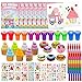 Cinrobiye 72 Pcs Ice Cream Party Favors Bulk Candyland Donut Birthday Goodie Bag Fillers Sweet Candy Party Coloring Books with Rainbow Crayons DIY Craft Kit for Summer Party Gift Exchange - Image 2
