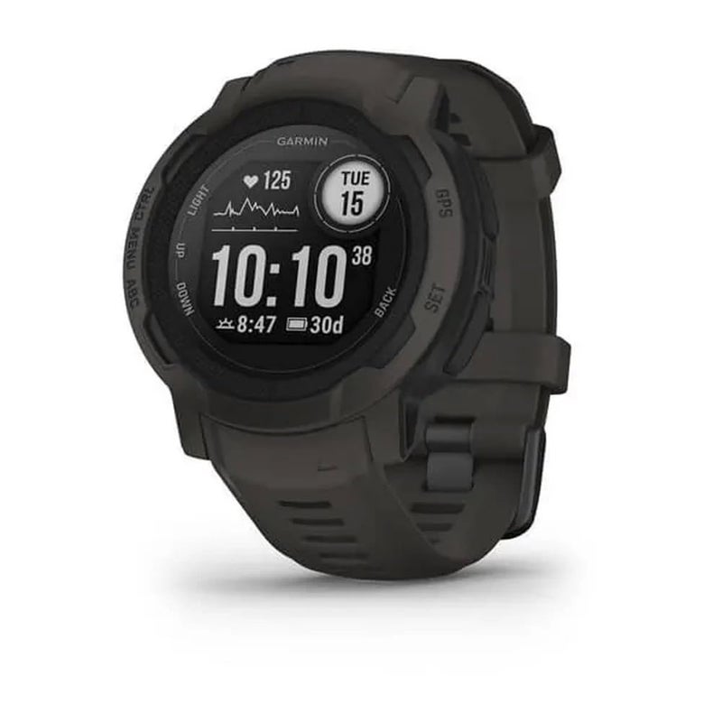 GARMIN ساعة جارمن 010-02626-10 إنستينكت 2، ساعة خارجية متينة مع GPS، مصممة لجميع العناصر، دعم متعدد لنظام تحديد المواقع العالمي، توجيه Tracback والمزيد، رمادي - Image 1