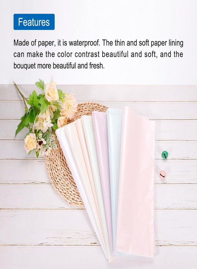 MECCANIXITY 60 Sheets Champagne Waterproof Tissue Paper 20x28 Inch Tissue Gift Wrapping Paper for Florist Bouquet Supplies, DIY Crafts Birthday Holiday Decoration - Image 5