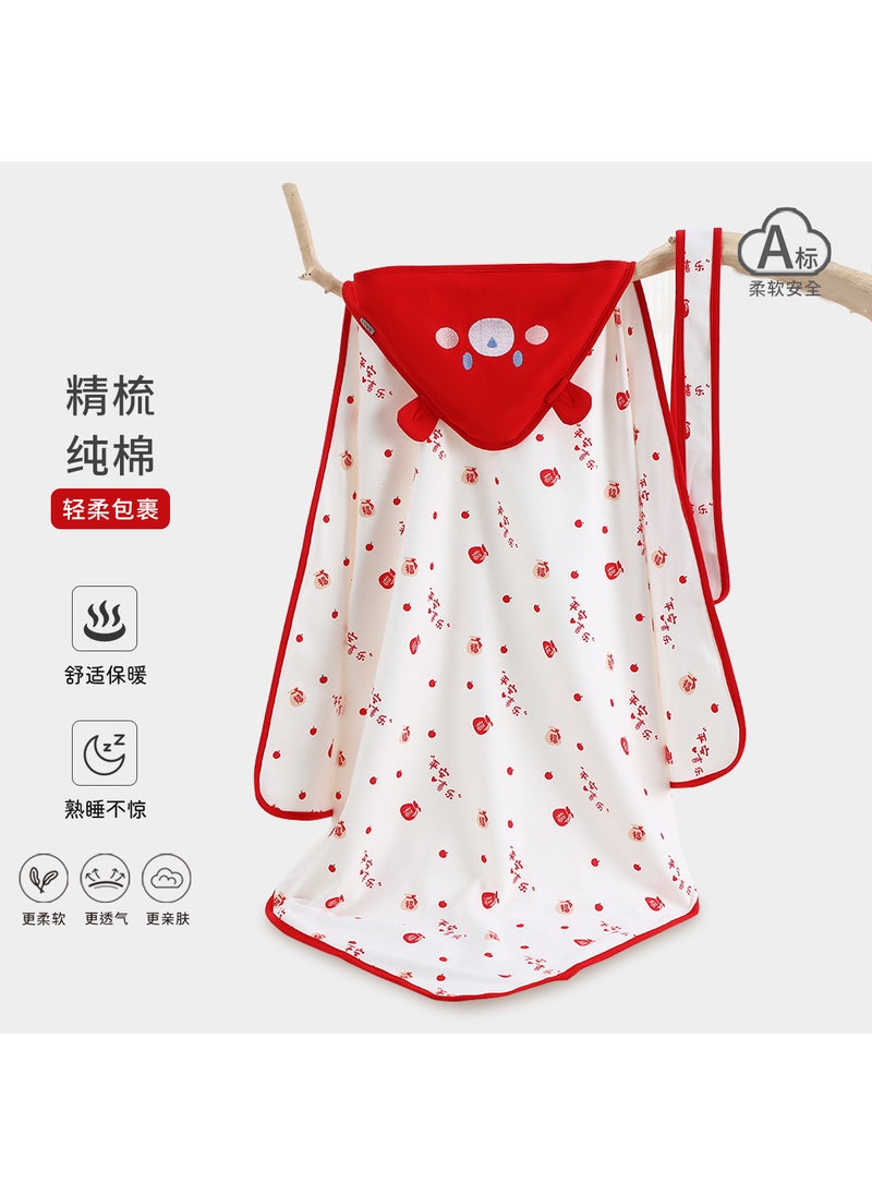Generic Newborn Cotton Swaddle Blanket Thick Autumn Winter Baby Wrap Peace and joy 