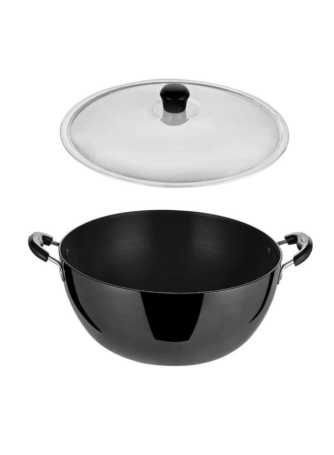 Chakmak Deep Kadhai Hard Anodised | 4 litres | Induction Base Kadhai with Lid | Kadhai for Cooking - Image 5