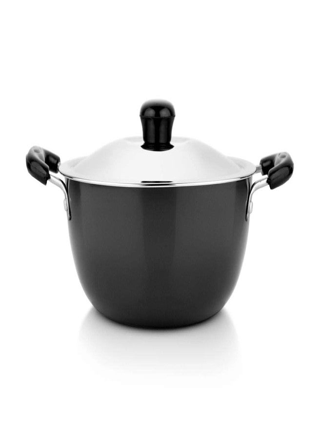 Chakmak Deep Kadhai Hard Anodised | 4 litres | Induction Base Kadhai with Lid | Kadhai for Cooking - Image 1