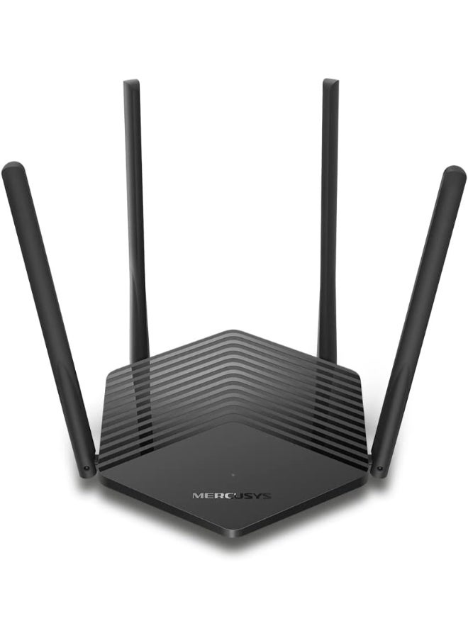 MERCUSYS AX1500 Dual-Band Wi-Fi 6 Router
SPEED: 300 Mbps at 2.4 GHz + 1201 Mbps at 5 GHz
SPEC: 4× Fixed External Antennas, 2× Gigabit LAN Ports, 1× Gigabit WAN Port, 1024-QAM, OFDMA
FEATURE: MERCUSYS APP, Router/Access Point Mode, WPS/Reset Button, IPTV, IPv6, Smart Connect, Beamforming, MU-MIMO, Parental Controls, Guest Network, WPA3, BSS Color, TWT, TR-069, ISP Preset (Agile Config), Aginet ACS, Superadmin, EasyMesh Black - Image 1