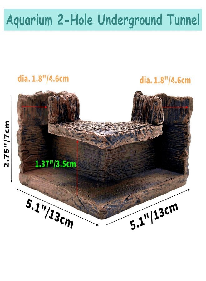 M2cbridge Aquarium Cave Betta Tunnel Driftwood Corners Shrimp House Hideout for Cichlid Breeding(Tree Trunk) - Image 2