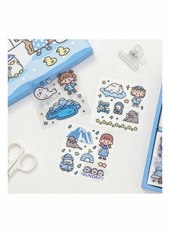 Excefore Stickers Set,  800Pcs/100 Sheets Cute Colorful Vinyl Adhesive Decorative Stickers for Scrapbook, Laptop, Phone, Journal, Water Bottle Sticker for Teens Girls Kids, Gift Package  - Image 3