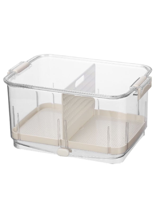 Felli BPA-Free Refrigerator Safe Duo Sprouting Container Clear and White 5.7 x 7.6 x 11.3 Inch NVBGPK11A-060 - Image 2