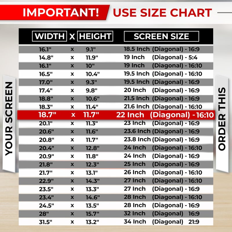 SightPro 22 Inch 16:10 Computer Privacy Screen Filter for Monitor - Privacy Shield and Anti-Glare Protector - Image 3