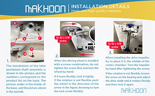 MAKHOON Rebuild Repair Kit Replacement for Polaris Zodiac Automatic Pool Cleaner 280 (Not Compatible with Polaris 360 380) - Image 4