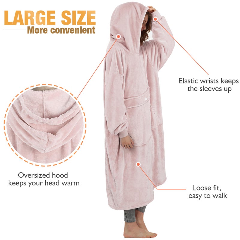 Catalonia Catalonia Full Body Oversized Blanket Hoodie Sweatshirt  Extra Long Wearable Fleece Pullover  Gift for Adult Men Women Wife Girlfriend  - Image 3