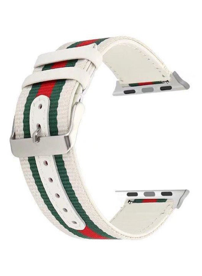 NIBEMINENT Replacement Nylon Striped Band For Apple Watch Series 3/2/1 Multicolour - Image 1