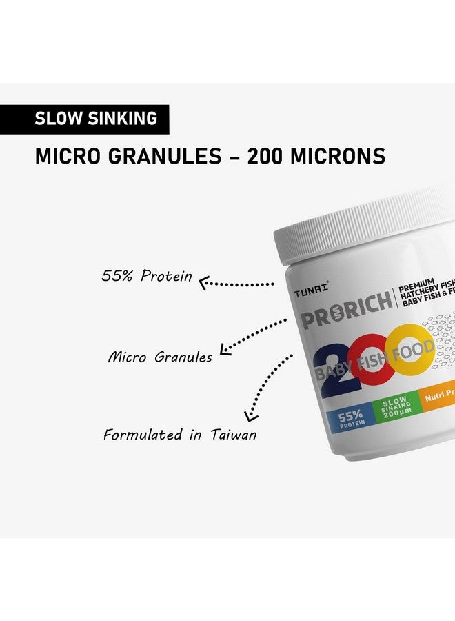 طعام سمك بيبي فرايز للصغار بعمر 10 أيام | 35 جرام | حبيبات بروتين 55% بطيئة الغرق بحجم 200 ميكرون، الأفضل للنمو السريع والعظام القوية، عبوة واحدة - Image 2