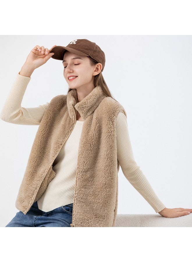 Flying in the snow Women's Autumn And Winter Fashion Vest With Soft Touch, Casual Series, Home Warmth, Zipper Style - Image 4