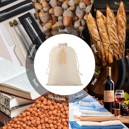 Tapleap Burlap Bags with Drawstring - 10Pcs 10x14 Gift Sacks for Wrapping Christmas or Thanksgiving Favors, Clothes, Breads, For Birthday, Wedding, DIY, Household Use - Image 3