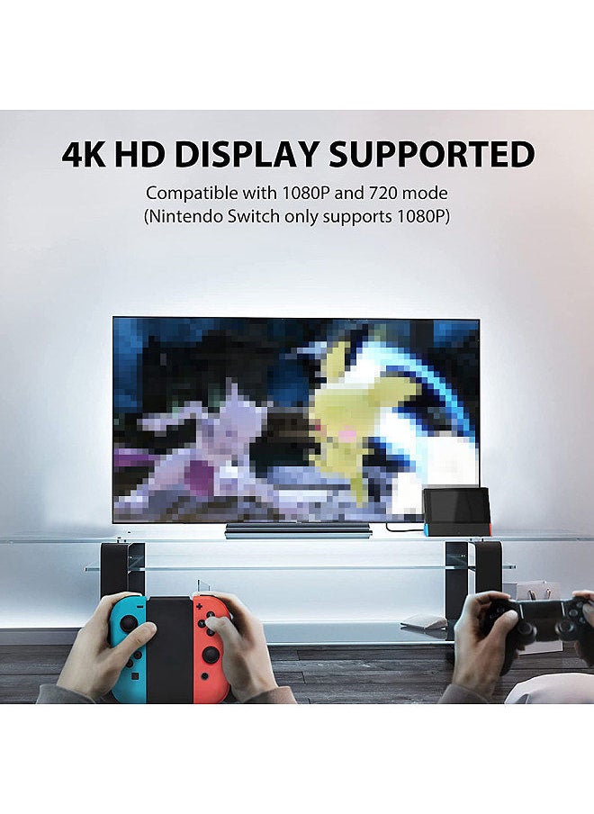 Generic - TV Dock for Nintendo Switch/Switch OLED, Portable TV Dock Compatible With 4K HD Adapter/Type C Port/USB Port for Official Nintendo Switch (Normal Model) - Image 1
